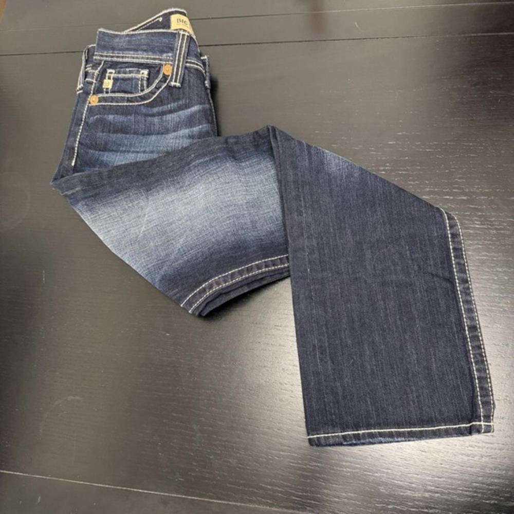 Big Star Union Women‎ 29x29 Dark Wash Straight Leg Jeans Y2K Denim Streetwear